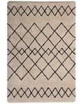 Miniatyrbild 1 av 6: Matta Beige och Svart Polyestertyg 160 x 230 cm Geometriskt Mönster Rektangulär