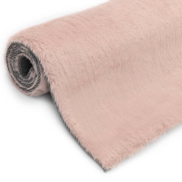 vidaXL Matta 160x230 cm konstpäls gammelrosa