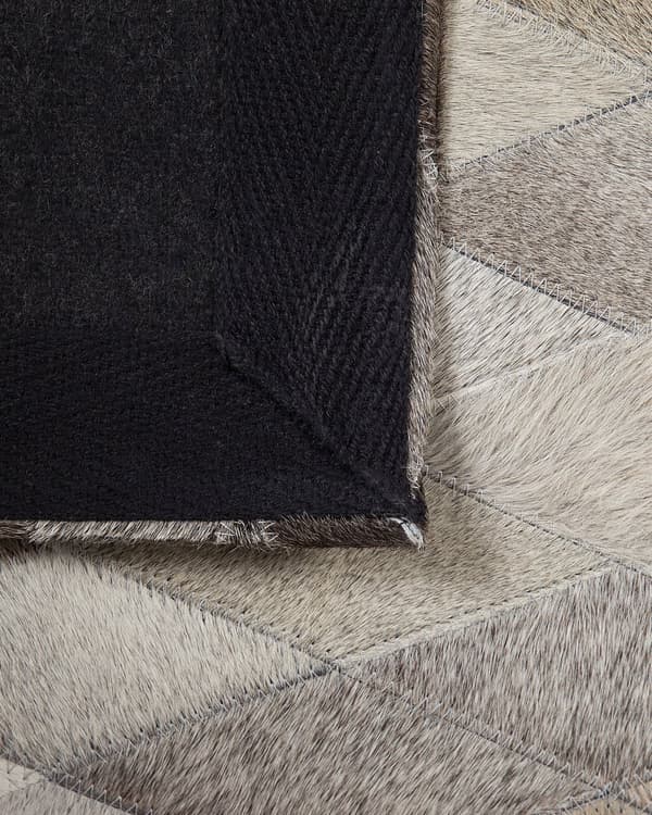 Tæppe Grå Beige og Sort Læder med Filt 160 x 230 cm Overgangseffekt Patchwork Håndlavet Rektangulær Gulvtæppe Moderne Stil