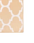 Miniatyrbillede 6 af 8: Gulvtæppe Hvid og Beige Polyester 160 x 230 cm Rektangulær Håndvævet Marokkansk Espalier Firkløver Indendørs Udendørs Oriental Indretning