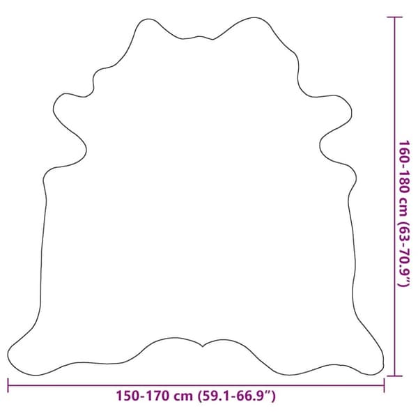 vidaXL gulvtæppe i ægte koskind 150 x 170 cm brun og hvid