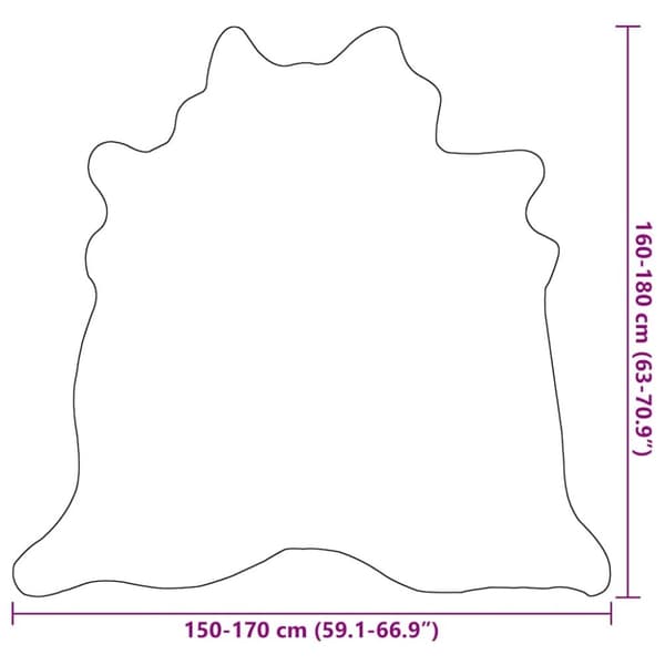 vidaXL Ekte kuskinnteppe 150x170 cm beige