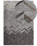 Miniatyrbild 1 av 6: Matta Grå 140 x 200 cm Koskinn Läder Geometrisk Modern