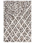 Pikkukuva 4 / 6: Matto harmaa ruskea lehmännahka 160 x 230 cm käsintehty geometrinen kuvio suorakulmio industriaalinen