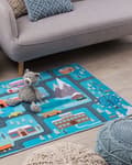 Miniatyrbild 2 av 6: Matta Blå Polyester Flerfärgad för Barn