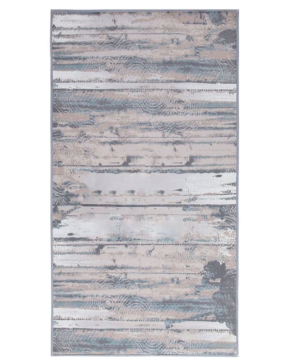 Matta Grå och Beige Polyester 80 x 150 cm Modern Abstrakt Mönster
