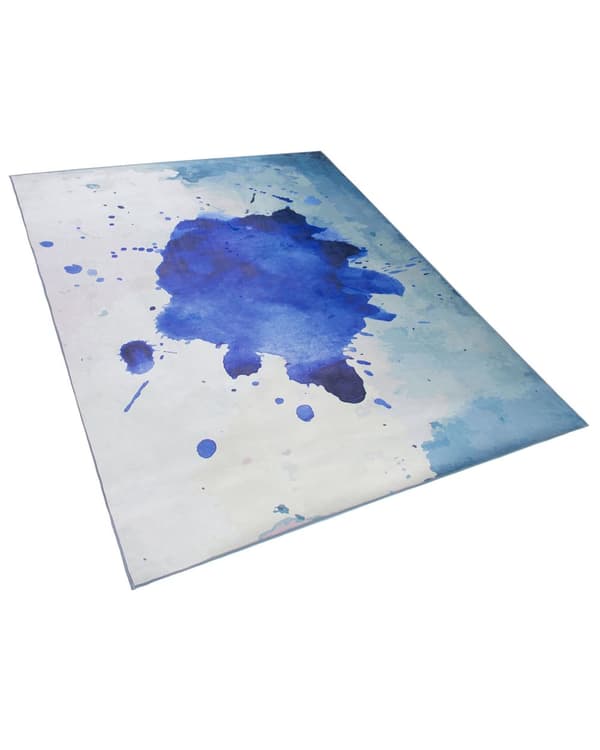 Matta Flerfärgat tyg 160 x 230 cm Färgstänk Tryck Abstrakt Modern