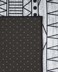 Miniatyrbild 6 av 6: Matta Svart och Grå Polyester 140 x 200 cm Geometriskt Mönster
