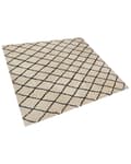 Miniatyrbild 4 av 6: Trasmatta Beige med Svart 200 x 200 cm Geometriskt Mönster Modern