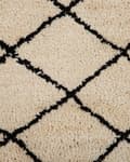 Miniatyrbild 6 av 6: Trasmatta Beige med Svart 200 x 200 cm Geometriskt Mönster Modern