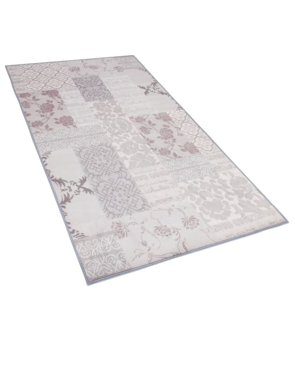 Flerfarvet tæppe 80x150 cm blomstermønster vintage romantisk moderne stil