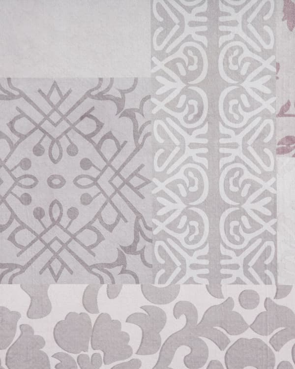 Flerfarvet tæppe 80x150 cm blomstermønster vintage romantisk moderne stil