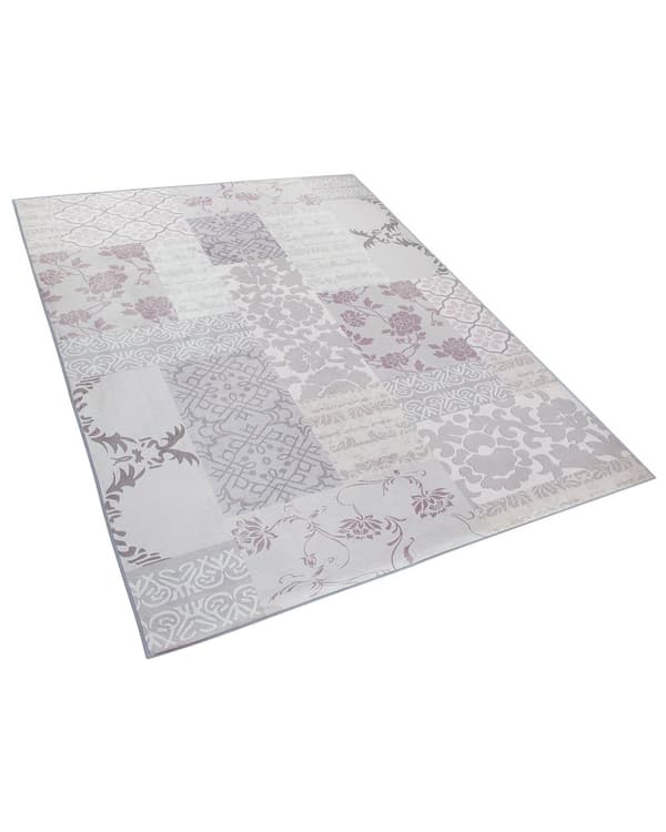 Flerfarvet tæppe 160x230 cm blomstermønster vintage romantisk moderne stil