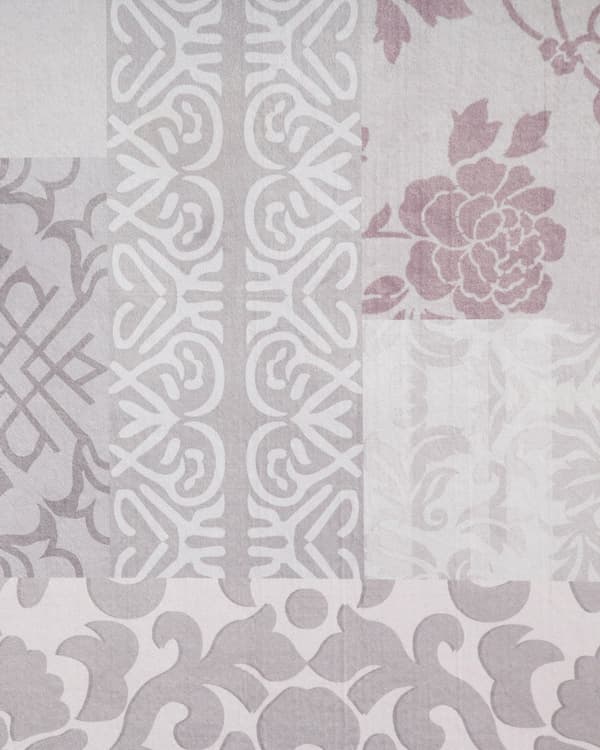 Flerfarvet tæppe 160x230 cm blomstermønster vintage romantisk moderne stil