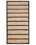 Miniatyrbild 4 av 6: Matta Svart och Beige Bomull Jute Randig 80 x 150 cm Rustik Boho