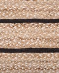 Miniatyrbild 6 av 6: Matta Svart och Beige Bomull Jute Randig 80 x 150 cm Rustik Boho