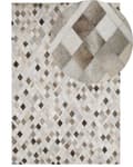 Miniatyrbillede 1 af 6: Flerfarvet Læder Tæppe 140 x 200 cm Patchwork Rustik Moderne Stil