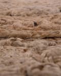 Miniatyrbillede 6 af 6: Gulvtæppe Beige Jute ø 120 cm Rund Rustik Løs Rug Blomstret Fladvævet Mønster Stue Indretning Entré Design Natur Inspireret