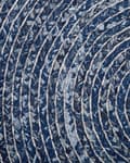 Miniatyrbillede 4 af 6: Gulvtæppe Blå Bomuld Syntetisk ø 140 cm Rund Løs Denim Patchwork Design Fladvævet til Stue Badeværelse Soveværelse Entré boho stil Vaskbart