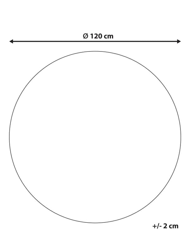 Rundt Tæppe Beige 140 cm Dekorativ Stue Soveværelse Spisestue Boho Stil
