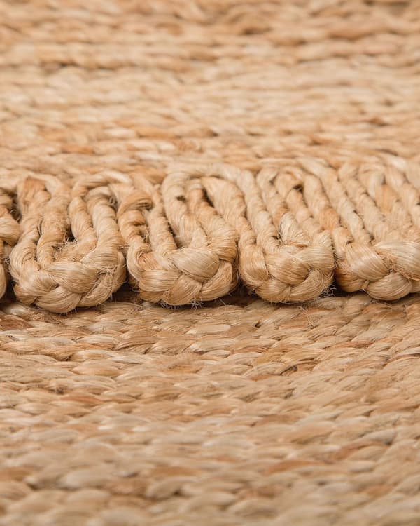 Rundt Tæppe Beige 140 cm Dekorativ Stue Soveværelse Spisestue Boho Stil