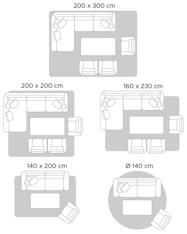 Matta Beige med Svart Flätad Boho Rustik Bondgård Sovrum Vardagsrum