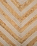 Miniatyrbild 6 av 6: Matta Beige Bomull Jute Geometriskt Mönster 80 x 150 cm Rustik Boho
