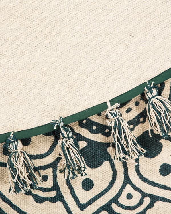 Matta Creme Bomull Rund Orientalisk Vardagsrum 120 cm