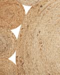 Miniatyrbild 6 av 8: Matta Beige Jute Rund Lantlig Vardagsrum 120 cm