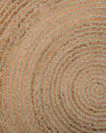 Miniatyrbild 5 av 7: Matta Beige Rund 140 cm Boho Rustik Lantlig Bondgård Spiral Flätad Jute Badrum Vardagsrum Kök Matsal