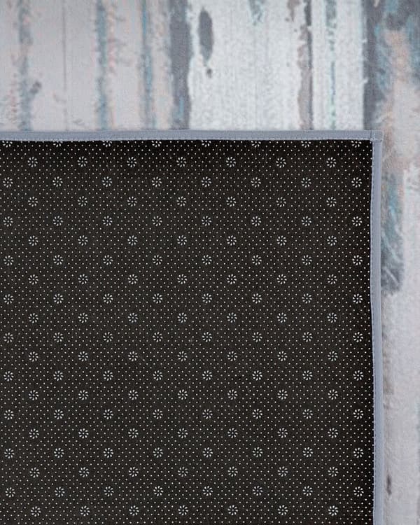 Matto beige harmaa polyesteri 80 x 150 cm liukumaton abstrakti kuvio lyhyt nukka moderni tyyli