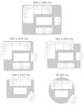 Pikkukuva 3 / 7: Matto monivärinen polyesteri 140 x 200 cm itämainen tilkkukuvio lyhyt nukka liukumaton moderni tyyli