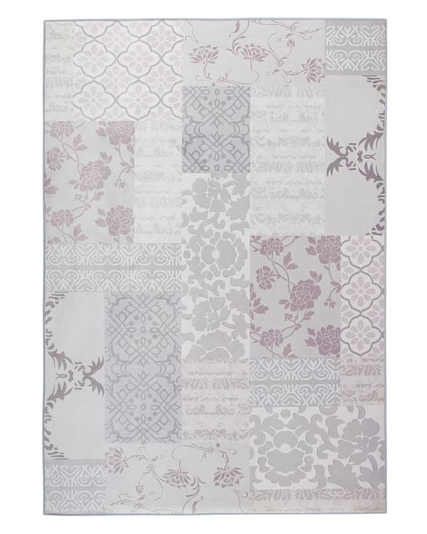 Matto monivärinen polyesteri 140 x 200 cm itämainen tilkkukuvio lyhyt nukka liukumaton moderni tyyli