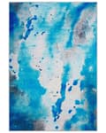 Pikkukuva 1 / 5: Matto sininen harmaa polyesteri 160 x 230 cm lyhyt nukka liukumaton abstrakti kuvio suorakulmio moderni