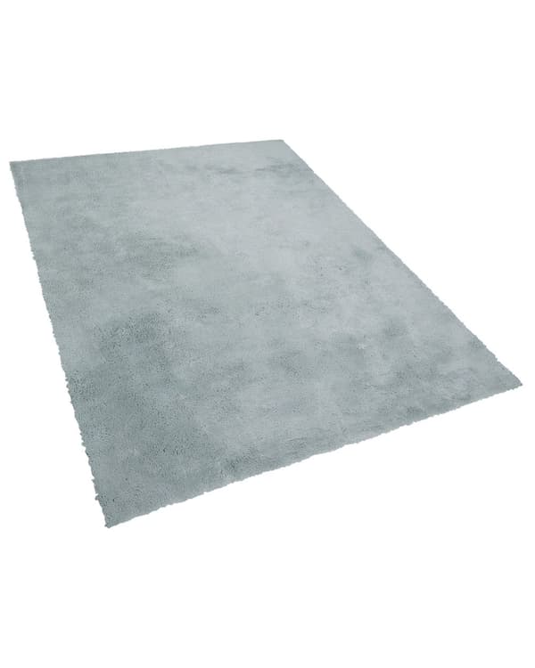 Gulvtæppe Grøn Polyester og Bomuld 160 x 230 cm Stor Blød Fluffy Shaggy Uldtæppe til Gulv Entré Stue Sofabord Spisebord Moderne Pigeværelse