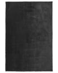 Miniatyrbillede 1 af 7: Gulvtæppe Sort Polyester og Bomuld 160 x 230 cm Stor Blød Fluffy Shaggy Uldtæppe til Gulv Entré Stue Sofabord Spisebord Moderne Pigeværelse