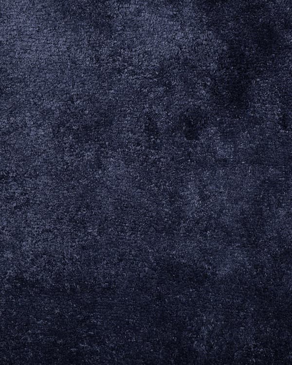 Gulvtæppe Mørkeblå Polyester og Bomuld 80 x 150 cm Dekorativ Blød Fluffy Shaggy Uld Tæppe til Gulv Entré Indendørs Moderne Pigeværelse Stue