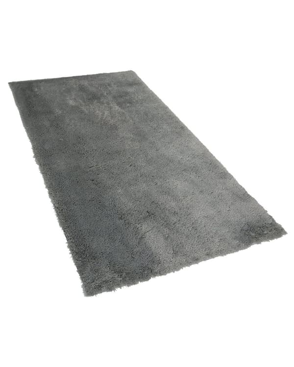 Gulvtæppe Lysegrå Polyester og Bomuld 80 x 150 cm Dekorativ Blød Fluffy Shaggy Uld Tæppe til Gulv Entré Indendørs Moderne Pigeværelse Stue