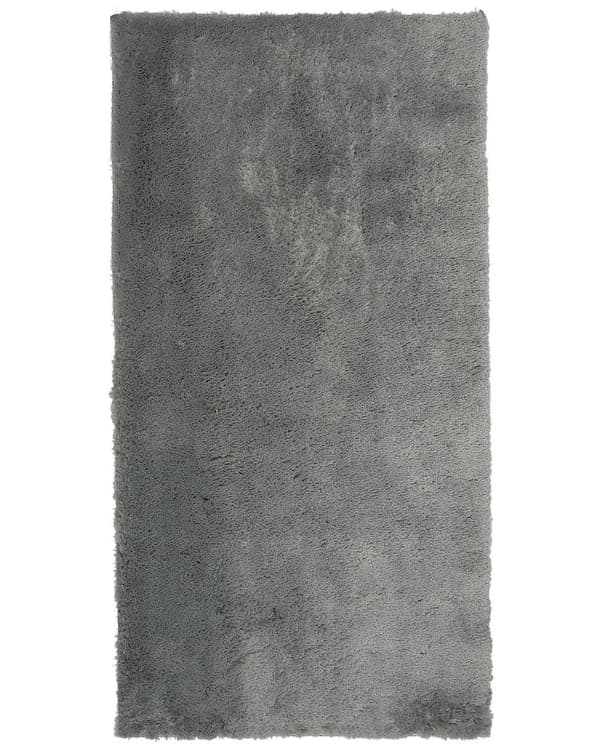 Gulvtæppe Lysegrå Polyester og Bomuld 80 x 150 cm Dekorativ Blød Fluffy Shaggy Uld Tæppe til Gulv Entré Indendørs Moderne Pigeværelse Stue