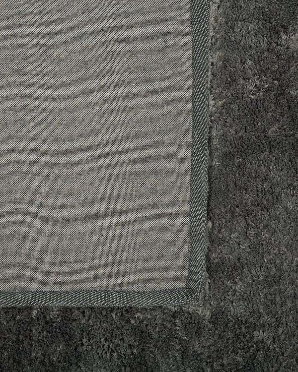 Gulvtæppe Mørkegrå Polyester og Bomuld 160 x 230 cm Stor Blød Fluffy Shaggy Uldtæppe Gulv Entré Stue Sofabord Spisebord Moderne Pigeværelse