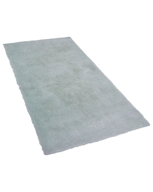 Gulvtæppe Grøn Polyester og Bomuld 80 x 150 cm Dekorativ Blød Fluffy Shaggy Uld Tæppe til Gulv Entré Indendørs Moderne Pigeværelse Stue