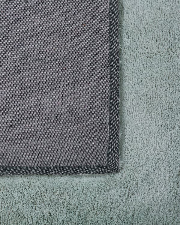Gulvtæppe Grøn Polyester og Bomuld 80 x 150 cm Dekorativ Blød Fluffy Shaggy Uld Tæppe til Gulv Entré Indendørs Moderne Pigeværelse Stue