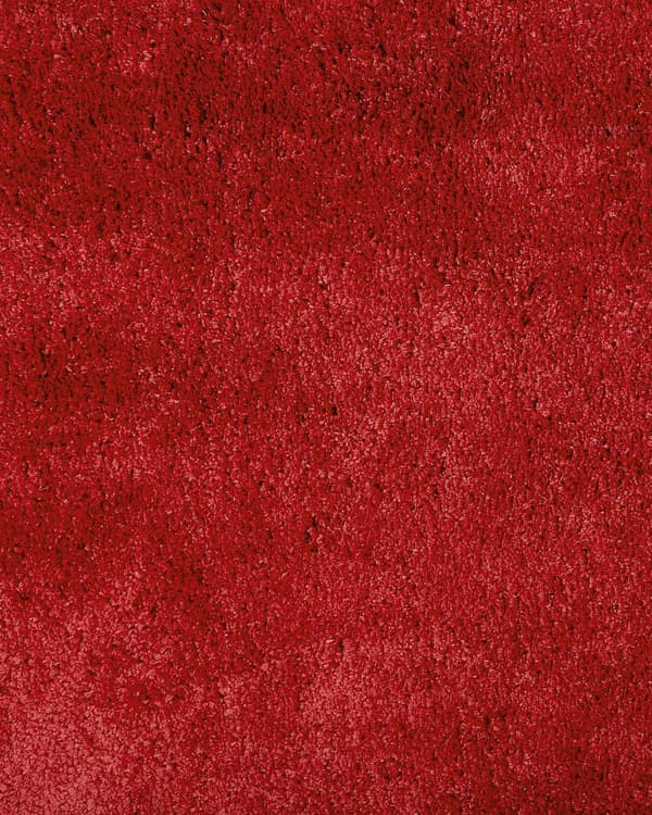 Gulvtæppe Rød Polyester og Bomuld 200 x 200 cm Stor Blød Fluffy Shaggy Uldtæppe til Gulv Entré Stue Sofabord Spisebord Moderne Pigeværelse
