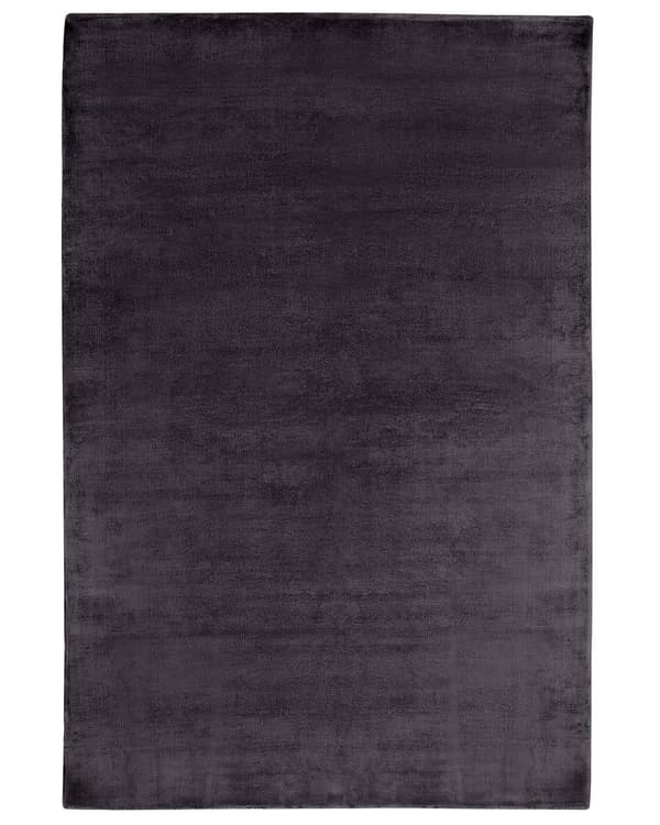 Matto tummanharmaa viskoosi 140 x 200 cm käsintehty suorakulmio moderni industriaalinen tyyli