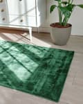 Pikkukuva 2 / 7: Matto tummanvihreä viskoosi 80 x 150 cm käsintehty suorakulmio moderni industriaalinen tyyli