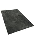 Miniatyrbild 5 av 7: Trasmatta Mörkgrå Bomull Polyester Blandning 140 x 200 cm Fluffig Tät