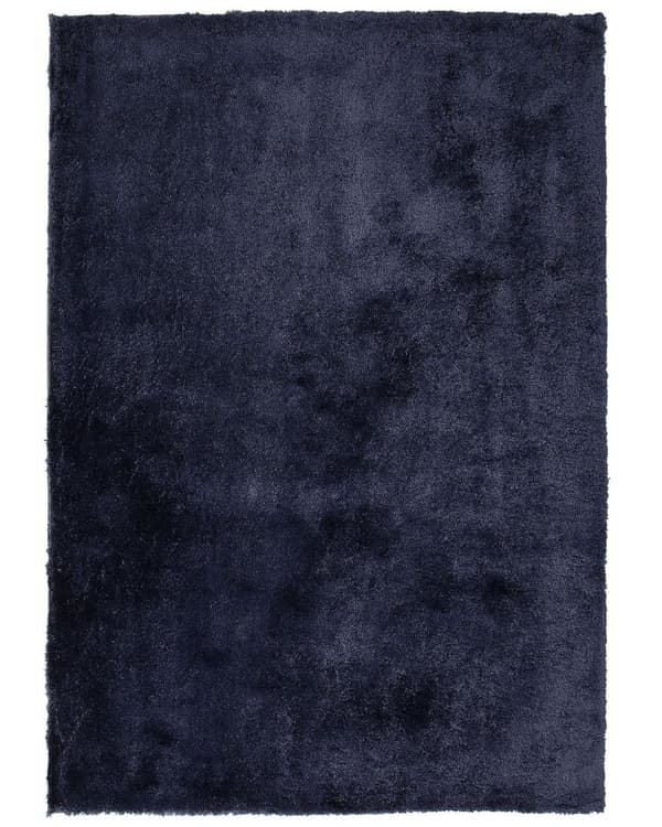 Trasmatta Blå Bomull Polyesterblandning 200 x 300 cm Fluffig Tät lugg