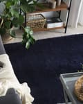 Miniatyrbild 2 av 7: Trasmatta Blå Bomull Polyesterblandning 200 x 200 cm Fluffig Tät lugg