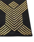 Miniatyrbild 4 av 6: Matta Svart med Geometriskt Mönster i Guld Viskos med Bomull 160 x 230 cm Modern Glamstil Vardagsrum Sovrum