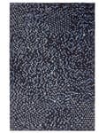 Pikkukuva 4 / 6: Matto ruskea sininen lehmännahka 160 x 230 cm käsintehty geometrinen tilkkukuvio moderni tyyli